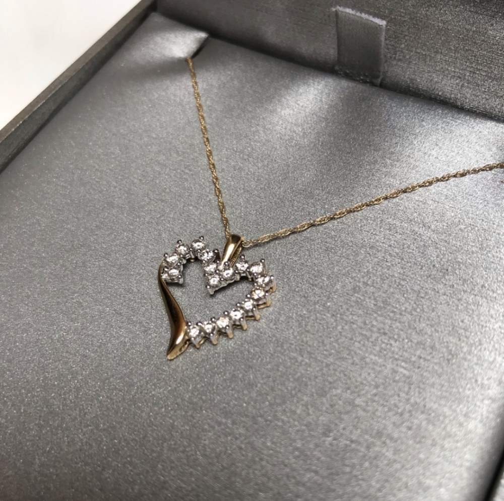 Zales heart diamond necklace